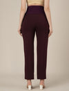 Purple Maternity Stretchy Straight Pants