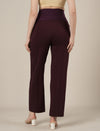 Purple Maternity Stretchy Wide Leg Pants