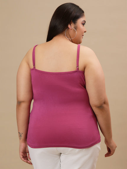 Purple Plus Size Ruffle Top