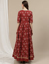 2pc. Red Maternity Anarkali Suit