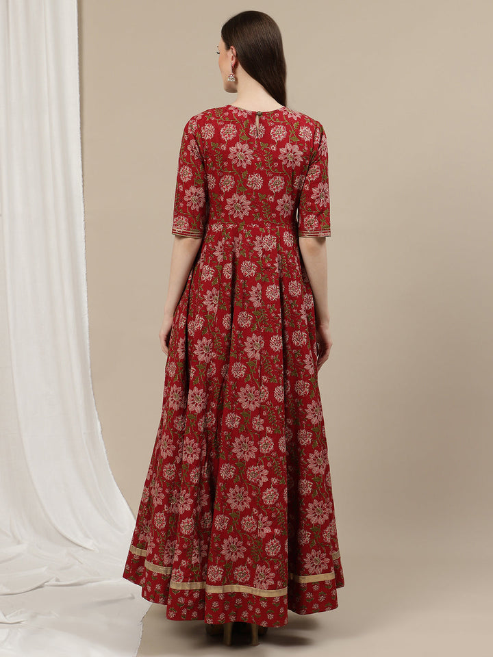 2pc. Red Maternity Anarkali Suit