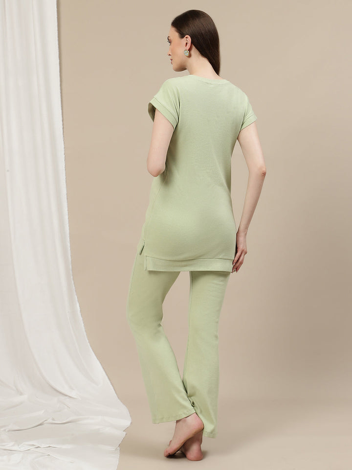 Maternity Bootcut Lounge Pants- Green