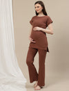Maternity Bootcut Lounge Pants- Brown