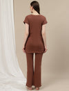 Maternity Bootcut Lounge Pants- Brown