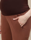 Maternity Bootcut Lounge Pants- Brown