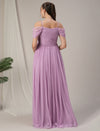 Romantic Tulle Maternity Maxi Dress- Light Purple