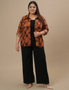 Classic Plus Size Plaid Shirt with Flap Pockets