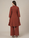 Rust Kurta Palazzo Maternity & Nursing Co-ord Set