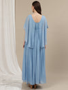 Sky Blue Maternity Long Gown Dress