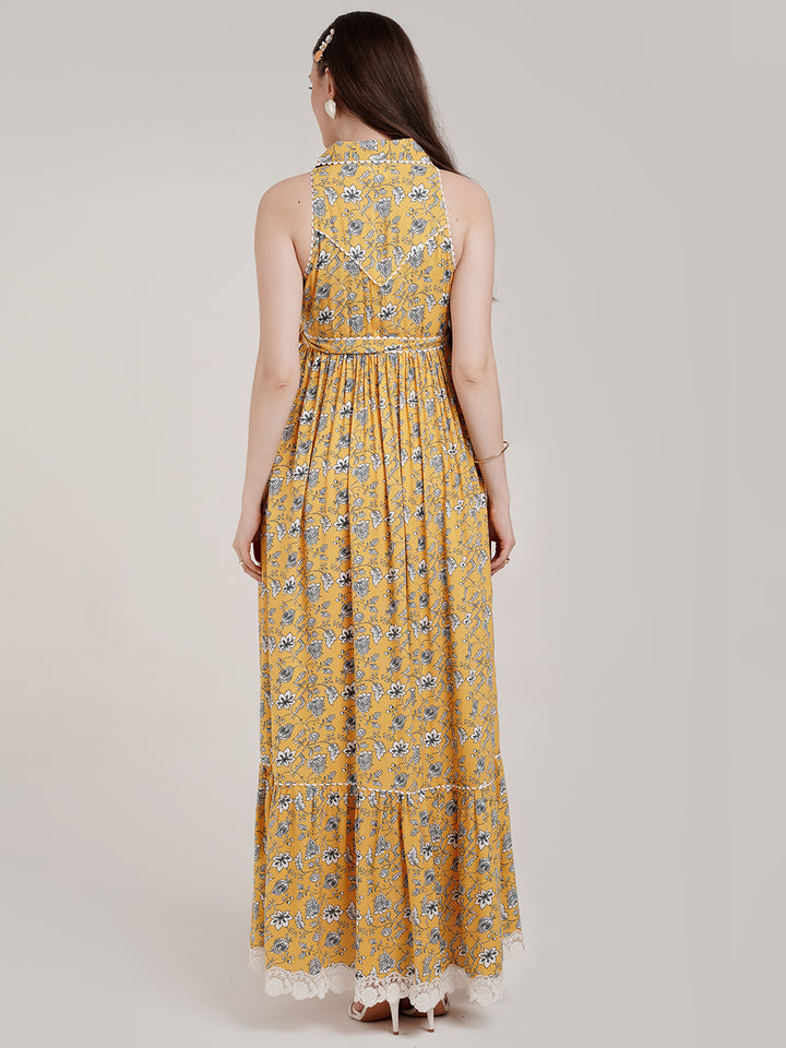 Sleeveless Maternity Maxi Dress