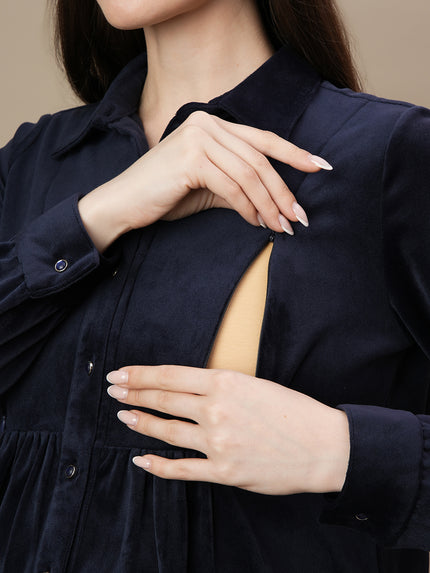 Velvet Maternity Tunic Top