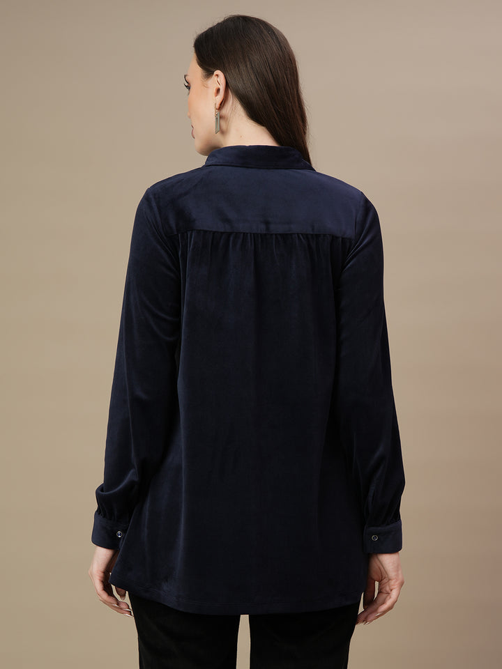 Velvet Maternity Tunic Top