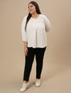 Plus Size Cotton Top - White