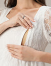 Maternity & Nursing White Lace Sweetheart Midi Dress