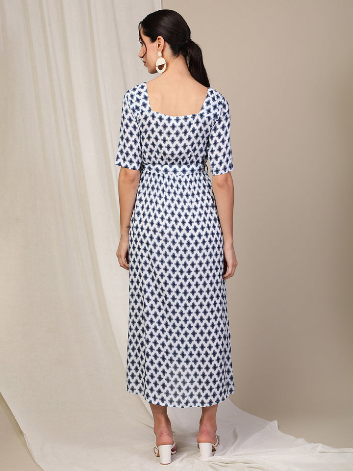 White Feeding Cotton Dress