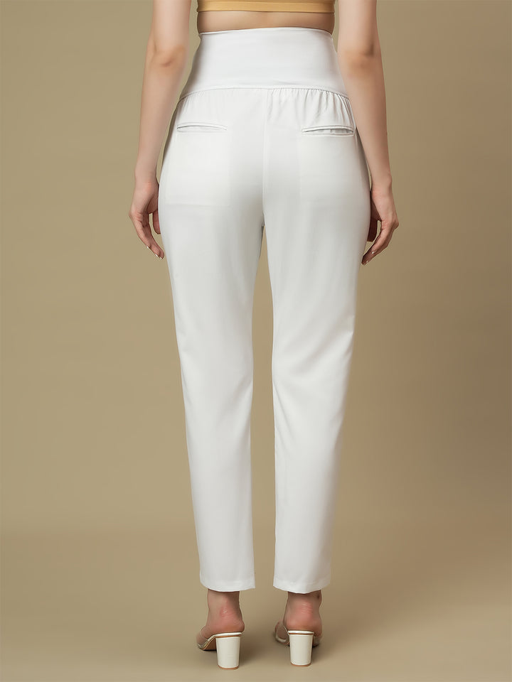 White Maternity Formal Dress Pants