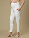 White Maternity Formal Dress Pants