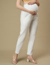 White Maternity Formal Dress Pants