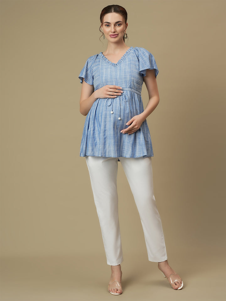 White Maternity Formal Dress Pants