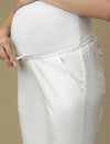 White Maternity Straight Trouser Pants