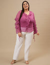 Plus Size Women Straight Fit Stretch Jeans - White