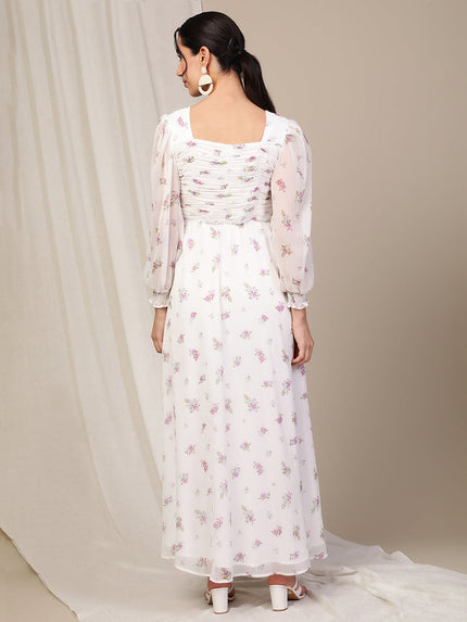 White Feeding Maxi Dress