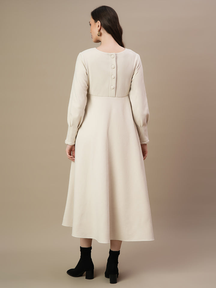 Winter Maternity Long Suede Dress