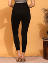Fleece Maternity Winter Jeggings- Black
