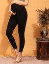 Fleece Maternity Winter Jeggings- Black