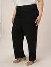Women Plus Size Cotton Formal Pants- Black