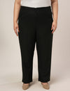 Women Plus Size Cotton Formal Pants- Black