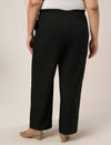 Women Plus Size Cotton Formal Pants- Black
