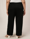 Women Plus Size High Rise Korean Formal Pants- Black