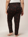 Women Plus Size High Rise Printed Leggings- Black