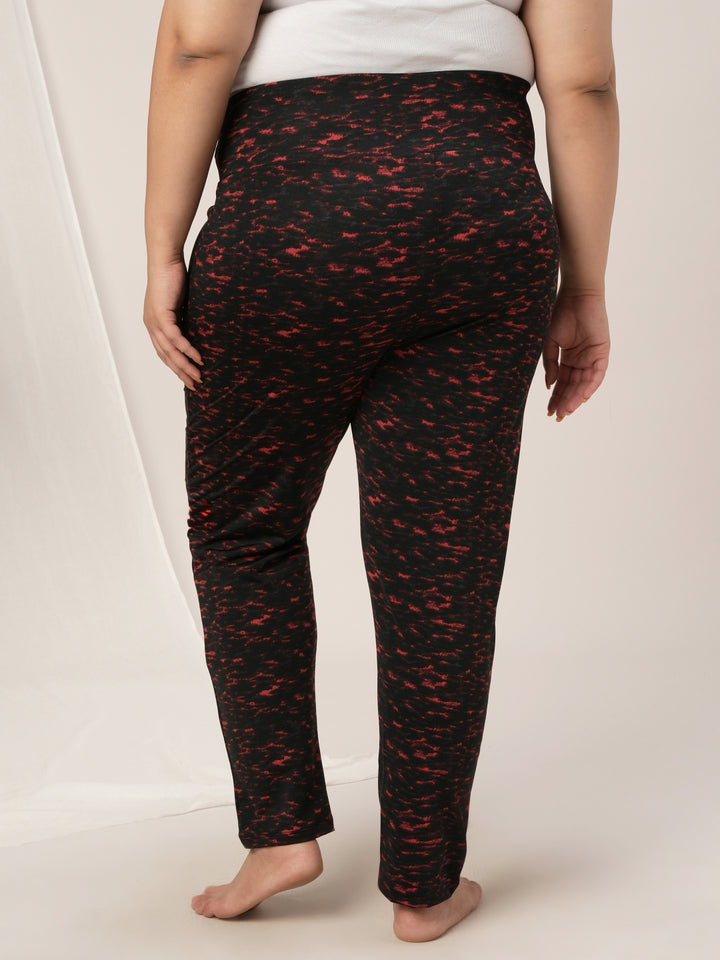 Women Plus Size High Rise Printed Leggings- Black