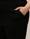 Women Plus Size Winter Fleece Leggings- Black