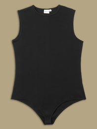 Women Plus Size Bodysuit Top- Black