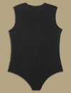 Women Plus Size Bodysuit Top- Black