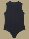 Women Plus Size Bodysuit Top- Navy Blue