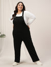 Women Plus Size Dungaree- Black
