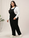 Women Plus Size Dungaree- Black