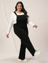 Women Plus Size Dungaree- Black