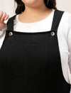 Women Plus Size Dungaree- Black