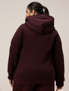 Women Plus Size Fleece Hoodie- Maroon