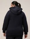 Women Plus Size Fleece Hoodie- Navy Blue