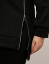 Women Plus Size Fleece Sweatshirt- Black