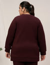 Women Plus Size Fleece Sweatshirt- Maroon