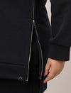 Women Plus Size Fleece Sweatshirt- Navy Blue