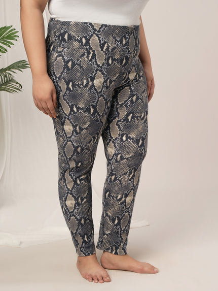 Women Plus Size High Rise Printed Leggings