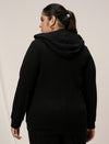 Women Plus Size Hoodie- Black